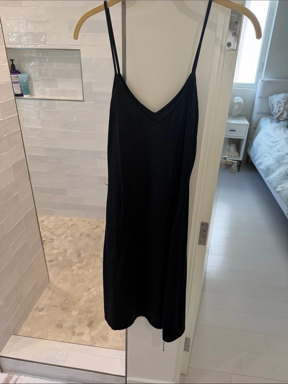 Black Slip with Spaghetti Straps